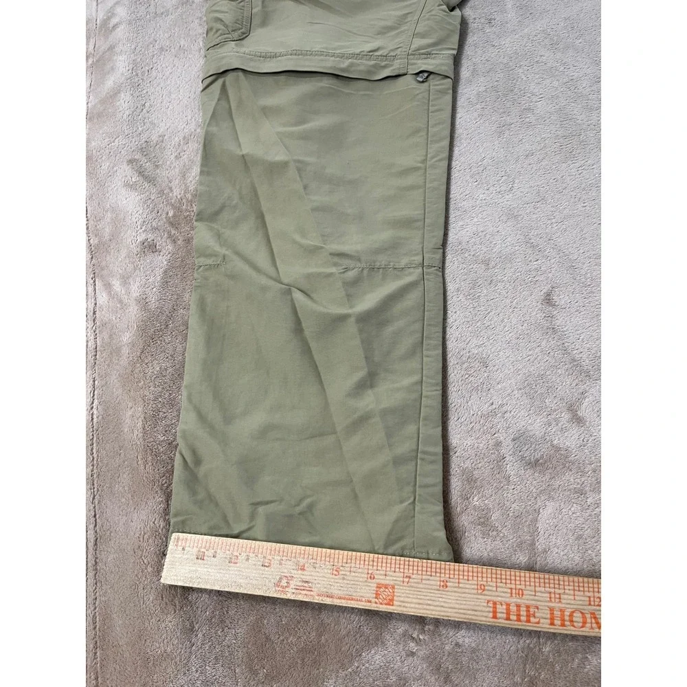 Cabelas Convertible Hiking Cargo Pants Men's 38x30 Green Zip Off Shorts GOOD